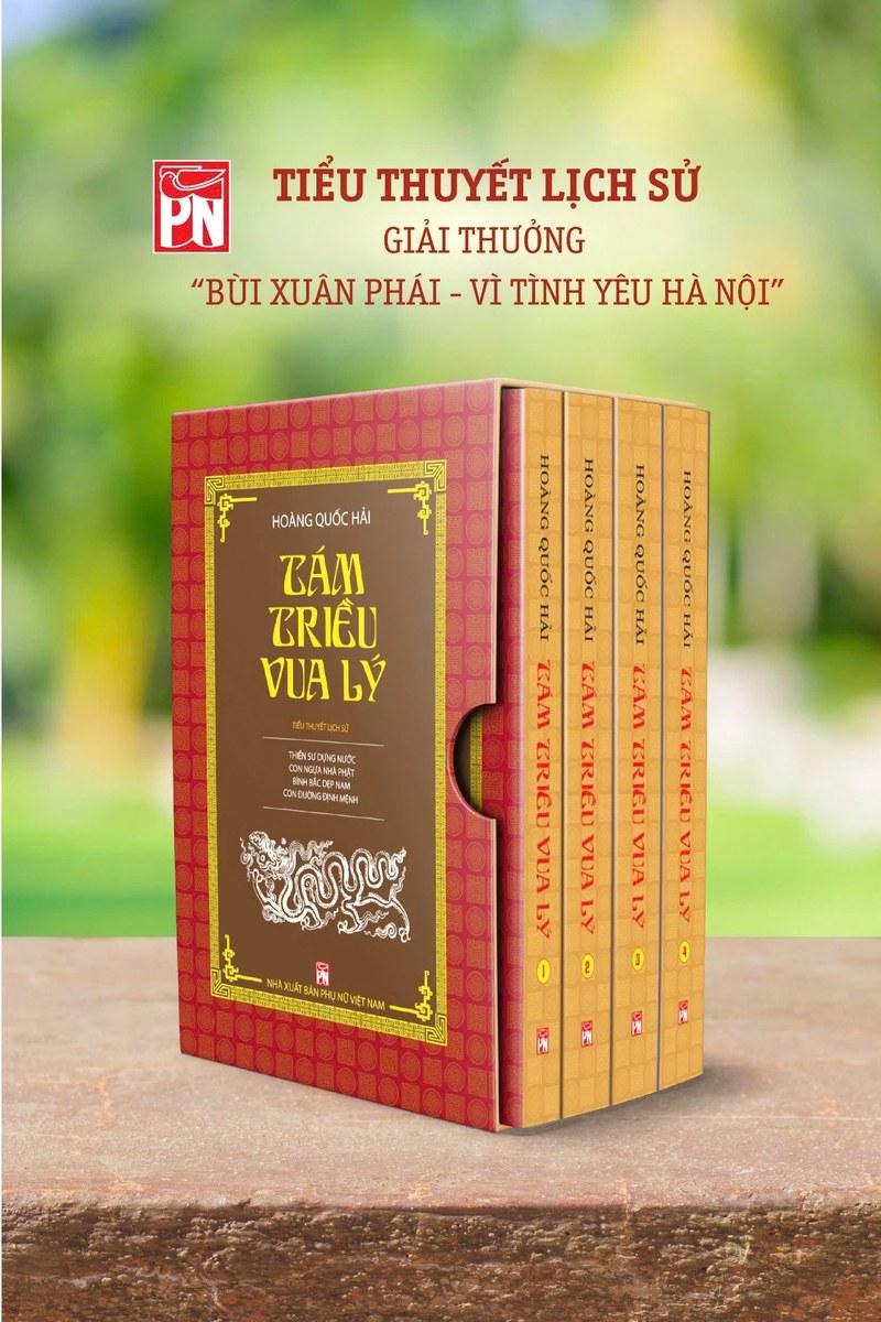 Bìa Bộ tiểu thuyết lịch sử “Tám triều vua Lý” và “Bão táp triều Trần” — ảnh 1