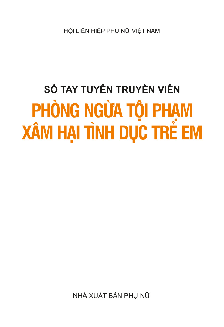Sổ tay tuyên truyền viên phòng ngừa tội phạm xâm hại tình dục trẻ em