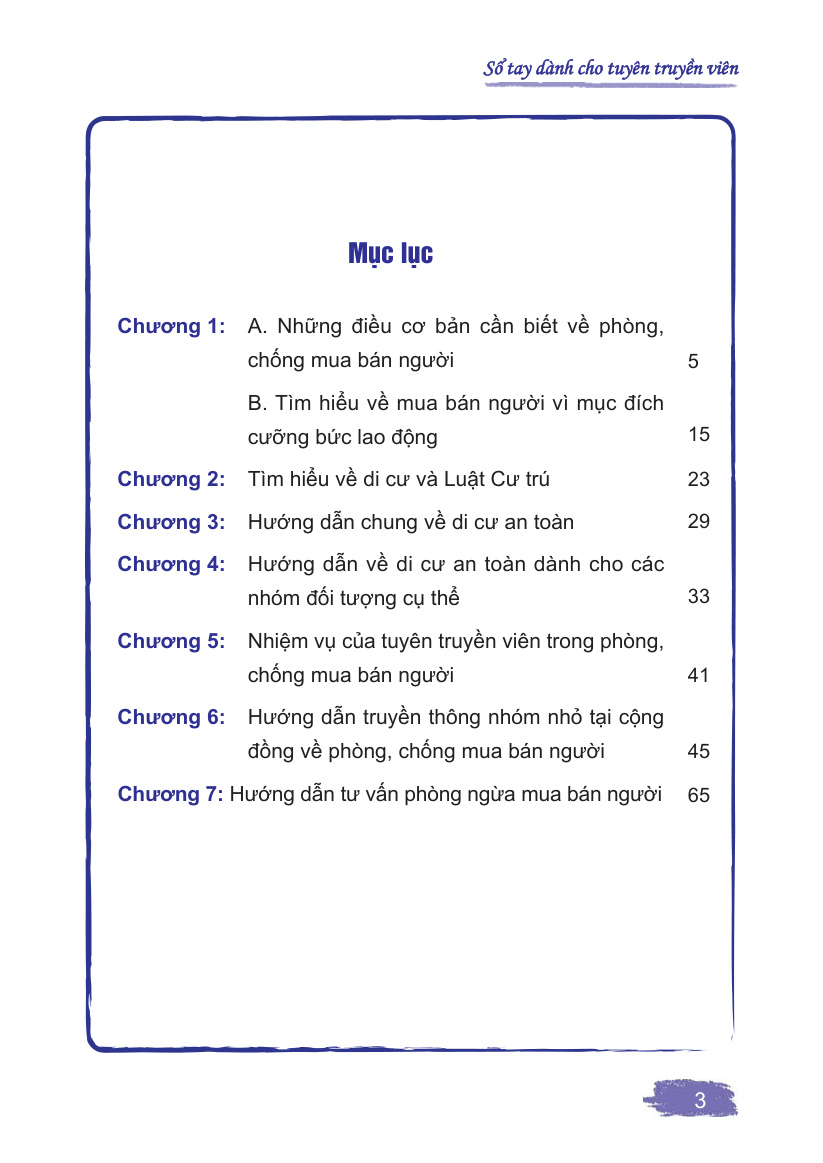 Sổ tay truyền thông phòng chống mua bán người - dành cho tuyên truyền viên