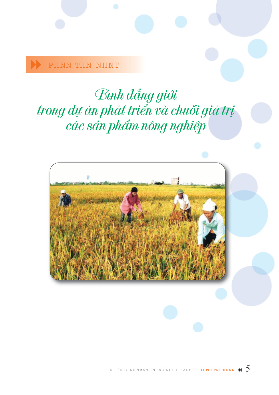 Tài liệu tập huấn tăng cường vai trò giới trong thức đẩy hiệu quả của liên minh sản xuất