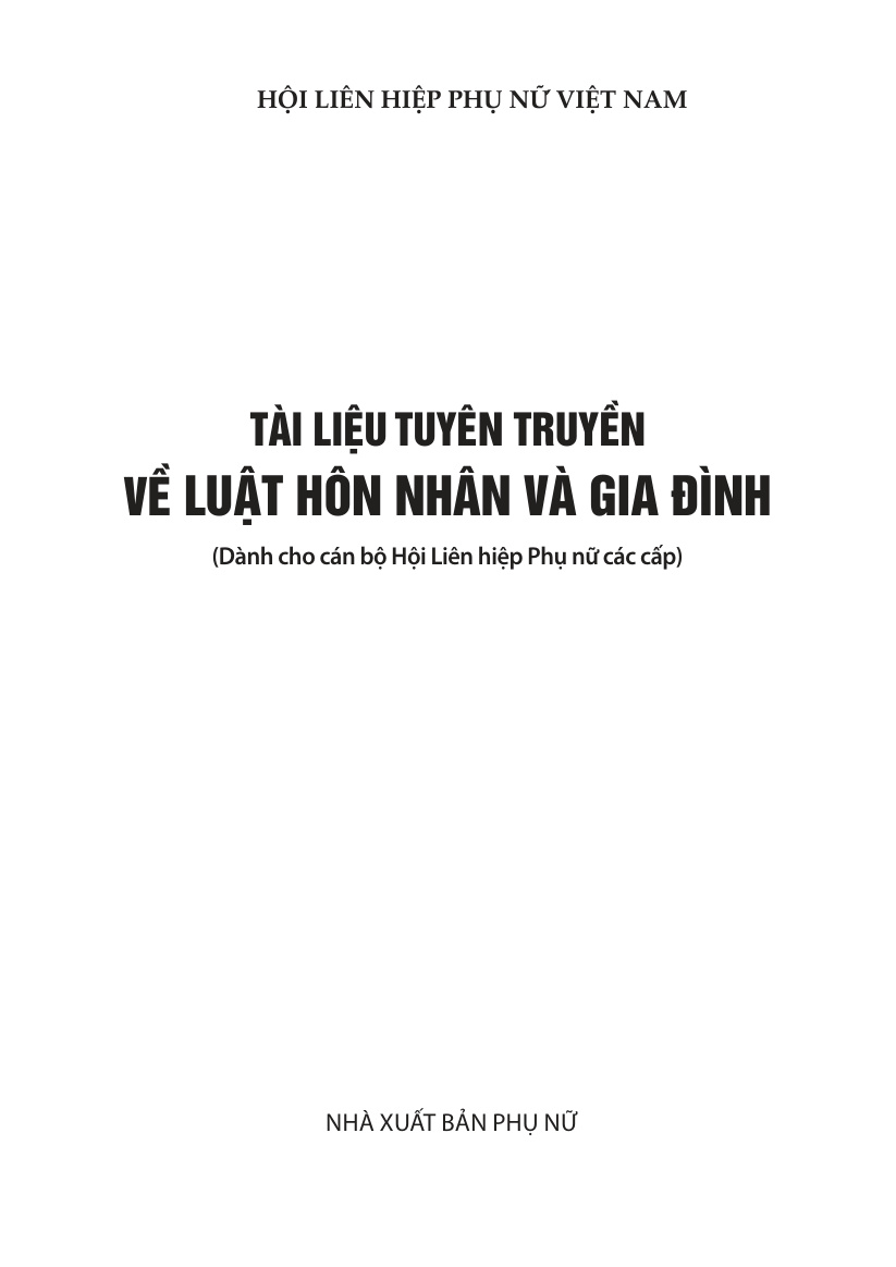 Tài liệu tuyên truyền về luật Hôn nhân và Gia đình
