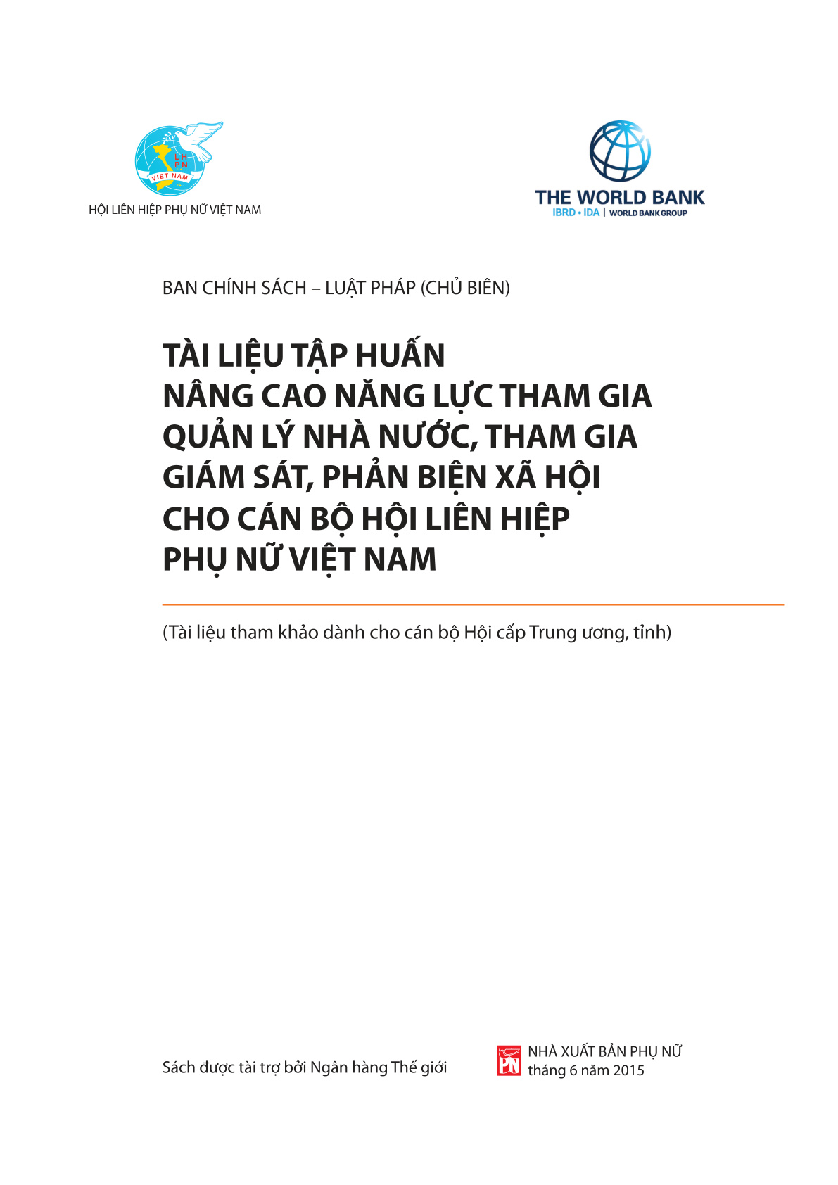 Tài liệu tập huấn nâng cao năng lực tham gia quản lý nhà nước... (cấp tỉnh, thành phố)