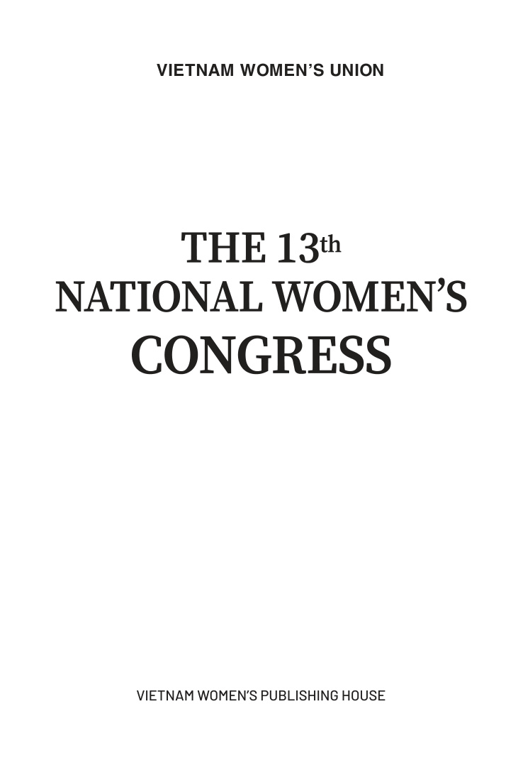 Văn kiện ĐHĐB Phụ nữ lần thứ XIII (Tiếng anh)